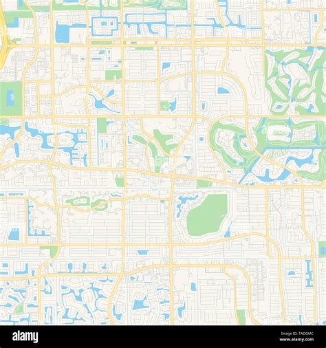 Il Vettore Vuoto Mappa Di Sunrise Florida Stati Uniti Damerica