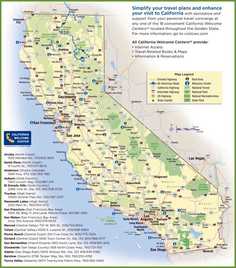 Stadtplan Von Kalifornien Detaillierte Gedruckte Karten Von