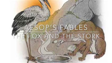Cant Take What You Dish Out Aesops Fables The Fox And The Stork