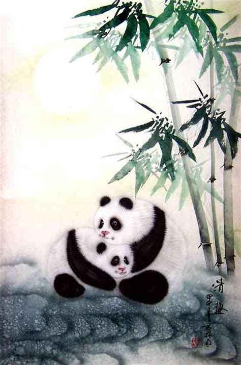 Lovely Panda Chinese Painting Chinese Painting Blog