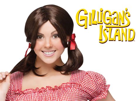 Gilligans Island Maryann Mary Ann Costume Brown Brunette Pigtail Wig Adult