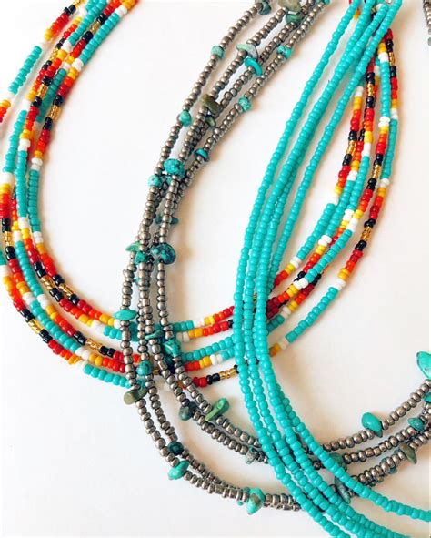 Turquoise Choker Necklaces Beaded Choker Beaded Necklace Turquoise