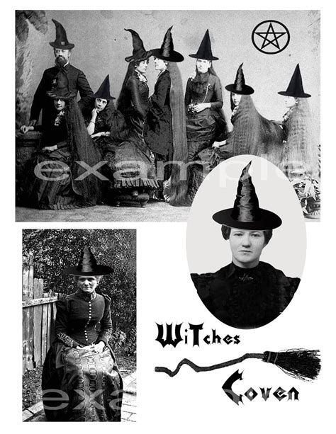 Halloweenwitches Coven Digital Collage Sheet Digital Download