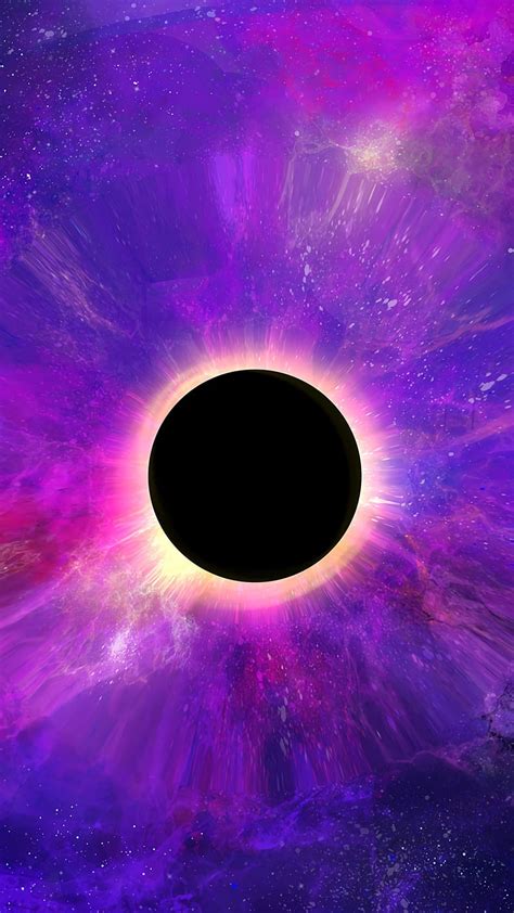 Black Hole Blackhole Galaxy Colorful Space Pink Circle