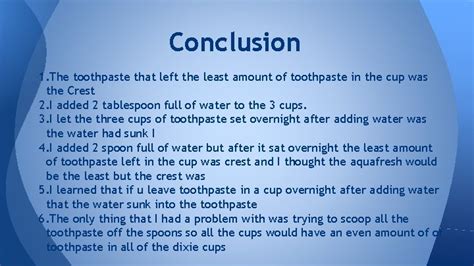 The Toothpaste Science Fair By Haley Chadwell Question