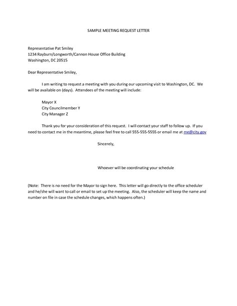 9 Official Meeting Letter Examples Pdf Examples