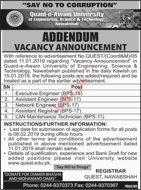 ✓ semua kedudukan universiti 30 jan, 2021: Quaid Awam University Jobs 2019 For Nawabshah 2021 Job ...
