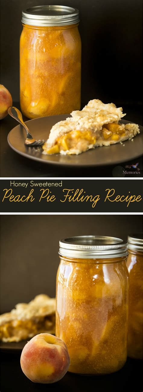 Homemade Canned Peach Pie Filling Recipe with Honey!
