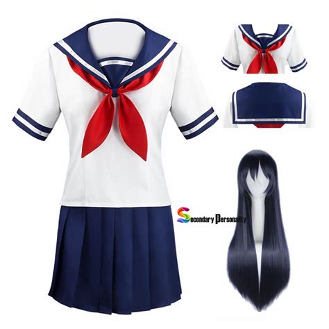 Yandere Simulator Ayano Aishi Cosplay Costumes School Uniform Jk