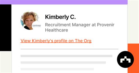 Kimberly C Recruitment Manager At Provenir Healthcare The Org