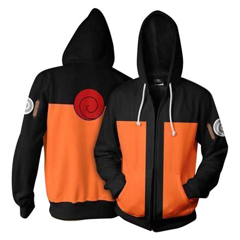 Naruto Hoodie Jacket Naruto Uzumaki Young Ninja 3d Zip Up Hoodies