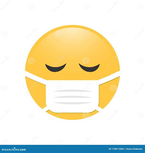 Emoji In Medical Mask Emoticon In Surgical Mask Stop Coronavirus