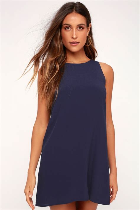 Cute Navy Blue Dress Navy Blue Shift Dress Lulus