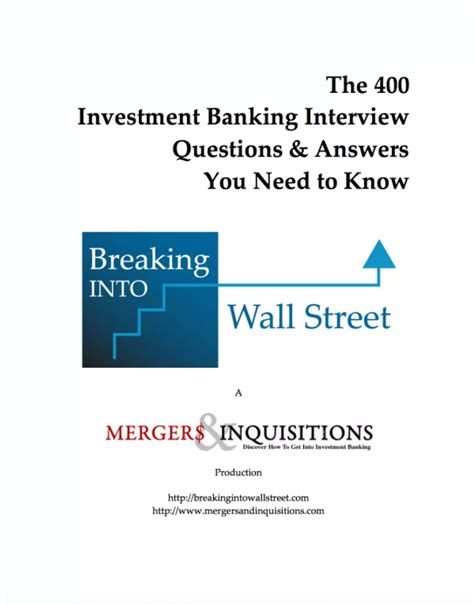 Use these proven 25 data scientist interview questions and answers to pass! 'The 400 Investment Banking Interview Questions & Answers ...