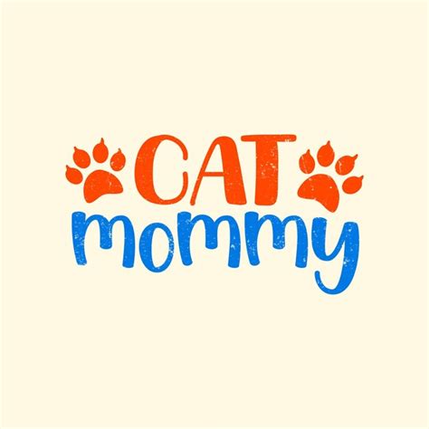 Premium Vector Cat Mommy Lettering Design