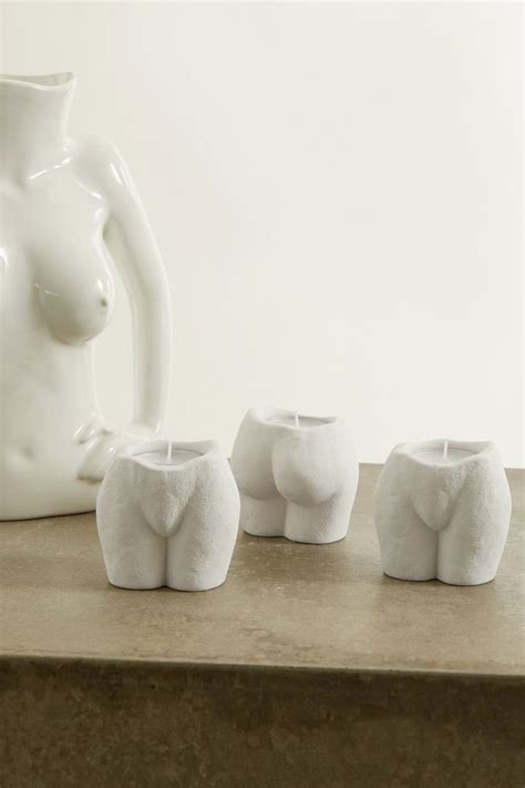 Anissa Kermiche Rock Bottom Set Of Three Ceramic Tea Light Holders