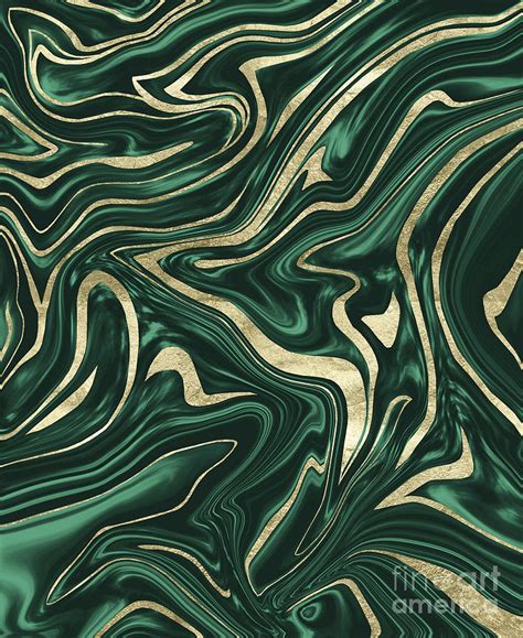 Marble is a glamorous and pretty sophisticated material in general and these characteristics are only enhanced by a color such as black. Emerald Green Black Gold Marble #1 #decor #art Photograph by Anitas and Bellas Art
