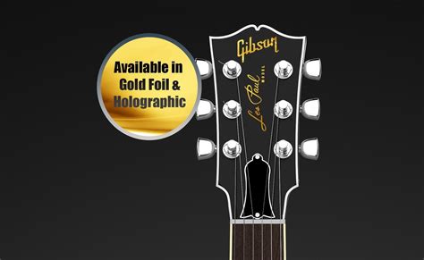 Set De 2 Gibson Les Paul Model Headstock Vinyl Decal Gold Etsy