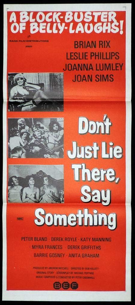 Dont Just Lie There Say Something Original Daybill Movie Poster Leslie