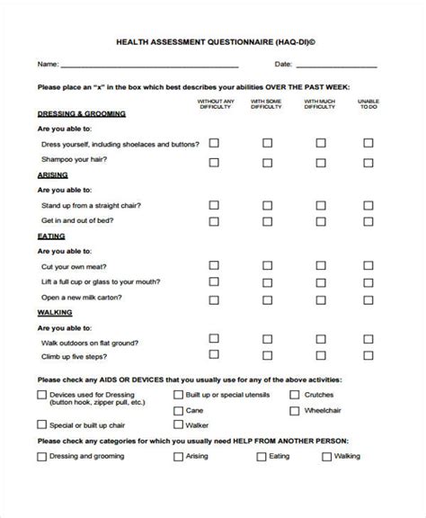Health Assessment Form Fill Out And Sign Printable Pdf Template Signnow My Xxx Hot Girl