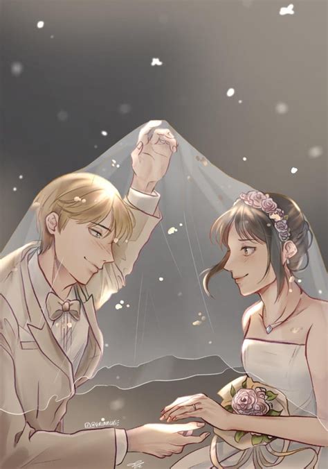 shirogane and kaguya wedding [oc fanart] kaguya sama