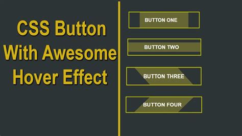 Css Button With Awesome Hover Effect Using Html And Css Youtube