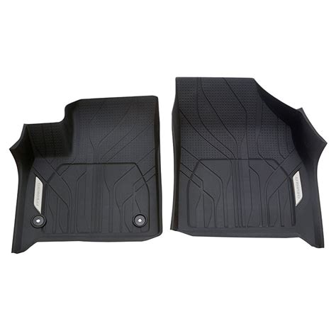 2022 Traverse Floor Liners Black Front Row Chevrolet Script