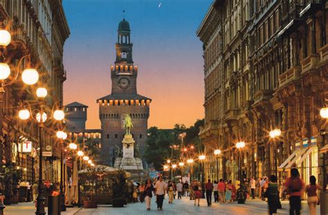 Milan served as the capital of the western roman empire. Evening lights in Milan, Italy wallpapers and images ...