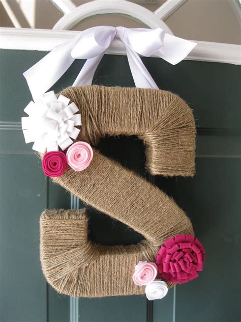 Loved By Kids And Moms Diy Monogram Twine And Felt Flower