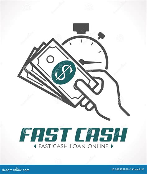 Fast Cash Concept - Quick Loan Concept Stock Vector - Illustration of