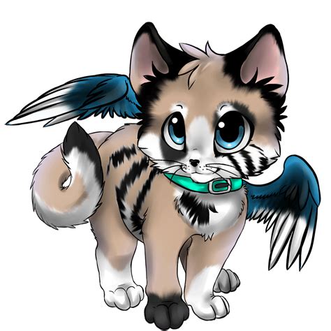 Winged Kitten Adoptable Closed By Okami Heart On Deviantart