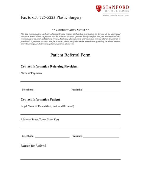 50 Referral Form Templates Medical And General Templatelab