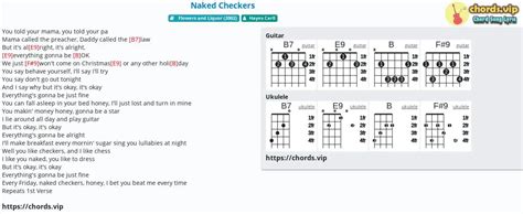 Chord Naked Checkers Hayes Carll Tab Song Lyric Sheet Guitar Ukulele Chords Vip
