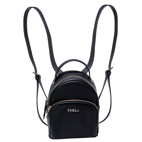 Furla Black Leather Mini Frida Backpack Furla The Luxury Closet