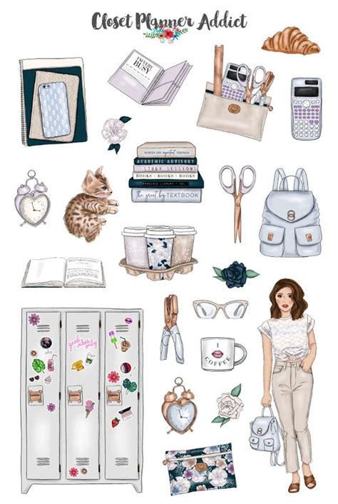 back to school planner stickers school stickers lifestyle