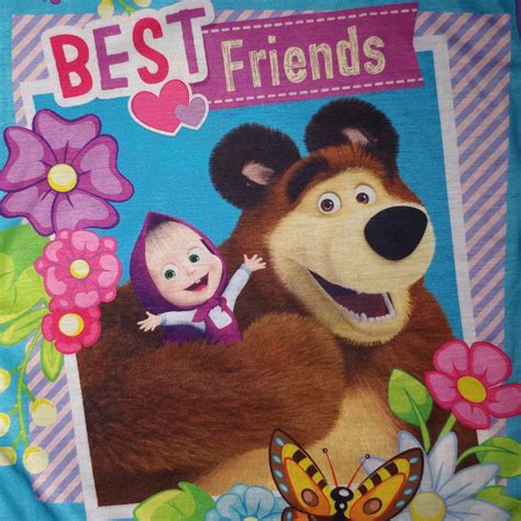 Masha And The Bear Best Friends Pyjamas Girls Nightwear From World Of Fables