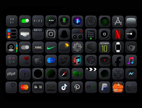 Iphone Ios 14 Dark Mode Icons Pack Etsy