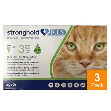 Stronghold Plus For Cats 11 22 Lbs 5 10 Kg 3 Pack Petbucket