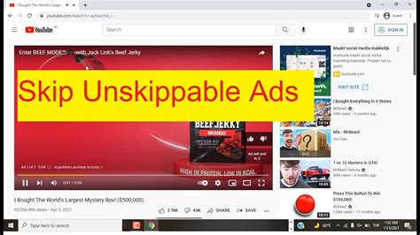 Skip Unskippable Ads Youtube