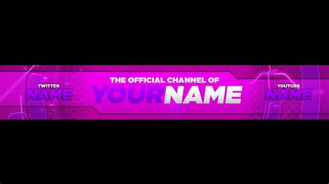 Youtube Banner Template Png