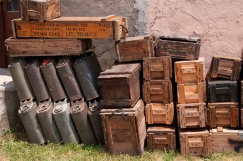 World War Ii Ammunition Crates Stock Photo Download Image Now Istock