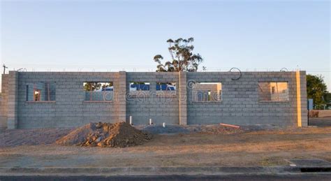 Concrete Block Home Under Construction Stock Photo Image Of Housing