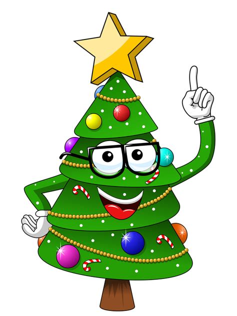 Fun facts about christmas (christmas cartoons for children. Funny cartoon christmas tree vector 02 - Vector Cartoon free download