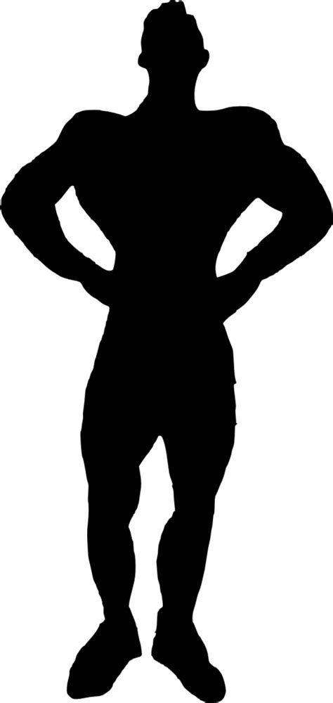 Muscle Man Silhouette At Getdrawings Free Download