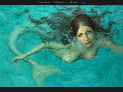 Mermaid Nude Art Fantasy Painting Big Tits Porn Pic