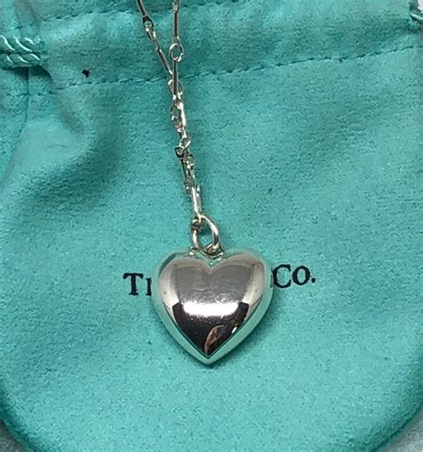 Tiffany And Co Sterling Silver Puffed Heart Necklace 18 — Queen May