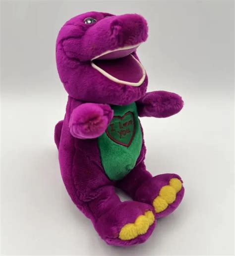 Barney Purple Dinosaur 10 Plush Sings I Love You Vintage Toy Lyons