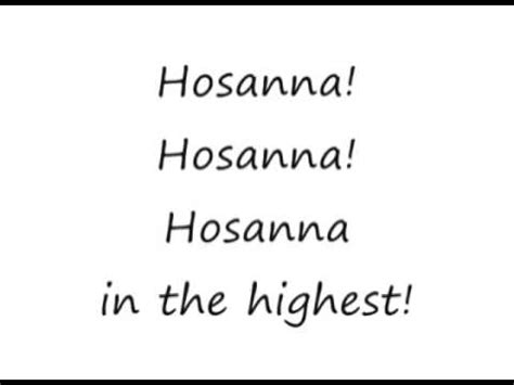 Maybe with a hole in the middle and everything! Hosanna - Vineyard lyrics - YouTube