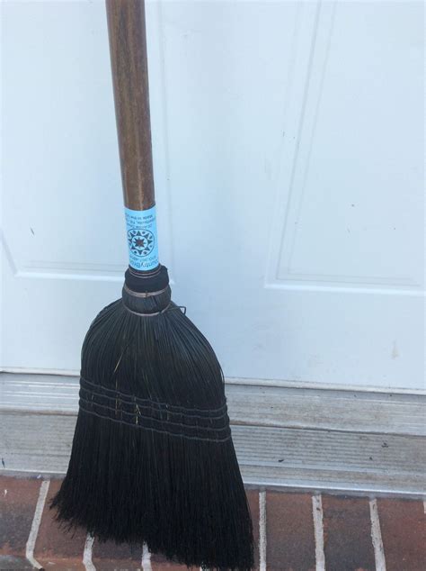 Black Corn Broom With A Solid Oak Handle Full Size Traditional Etsy