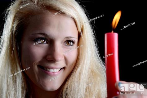 Woman With Candle Stock Photo Picture And Royalty Free Image Pic